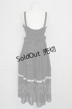 画像2: Lovely Tency / 眞白ありすコラボ/ティアードジャンパースカート L ブラック T-25-09-15-015-PU-OP-SA-ZI