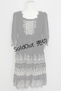 画像1: L'EST ROSE / レースチュニックワンピース 2 ブラック T-25-09-15-017-LO-OP-SA-ZI