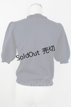 画像2: axes femme / レース刺繍ニットPO M 紺 T-25-09-21-016-AX-TO-SA-ZI