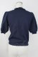 画像2: axes femme / レース刺繍ニットPO M 紺 T-25-09-21-016-AX-TO-SA-ZT (2)