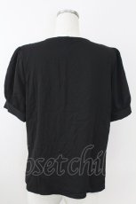 画像2: 【SALE】axes femme POETIQUE / レース襟ブラウス M 黒Ｘ白 T-25-09-21-017-AX-BL-SA-ZH (2)
