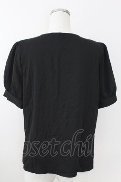 画像2: axes femme POETIQUE / レース襟ブラウス M 黒Ｘ白 T-25-09-21-017-AX-BL-SA-ZT