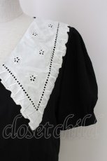 画像3: 【SALE】axes femme POETIQUE / レース襟ブラウス M 黒Ｘ白 T-25-09-21-017-AX-BL-SA-ZH (3)