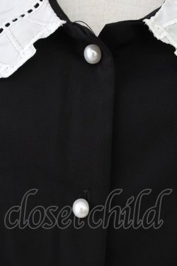 画像4: axes femme POETIQUE / レース襟ブラウス M 黒Ｘ白 T-25-09-21-017-AX-BL-SA-ZI