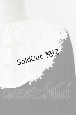 画像3: axes femme POETIQUE / レース襟付ニット  黒Ｘ白 T-25-09-21-018-AX-TO-SA-ZI