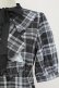 画像4: axes femme POETIQUE / ラッフルフリルチェックブラウス M 黒 T-25-09-21-019-AX-BL-SA-ZT (4)