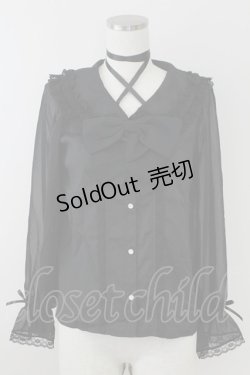 画像1: axes femme kawaii / メアリーブラウス  黒 T-25-09-21-020-AX-BL-SA-ZI