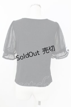 画像2: axes femme POETIQUE / フラワー刺繍カットPO  黒 T-25-09-21-021-AX-TO-SA-ZI