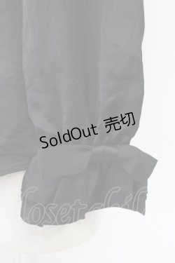 画像3: axes femme / ヴィンテージサテンフリルブラウス M 黒 T-25-09-21-023-AX-BL-SA-ZI