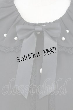 画像4: axes femme kawaii / ギャザー丸襟半袖ブラウス  黒 T-25-09-21-024-AX-BL-SA-ZI