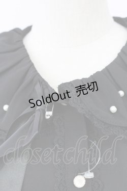 画像5: axes femme kawaii / ギャザー丸襟半袖ブラウス  黒 T-25-09-21-024-AX-BL-SA-ZI