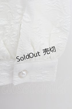 画像3: axes femme POETIQUE / バラふくれジャガード長袖ブラウス M 生成り T-25-09-21-003-AX-BL-SA-ZI