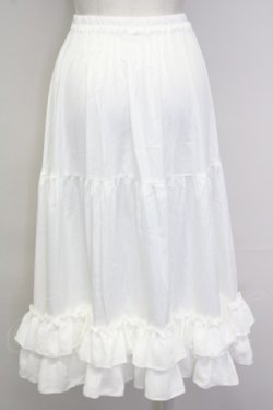 画像2: axes femme kawaii / ミディフリルペチスカート M 白 T-25-09-21-025-AX-SK-SA-ZT