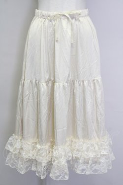 画像1: axes femme kawaii / レースフリルペチスカート  生成り T-25-09-21-026-AX-SK-SA-ZT