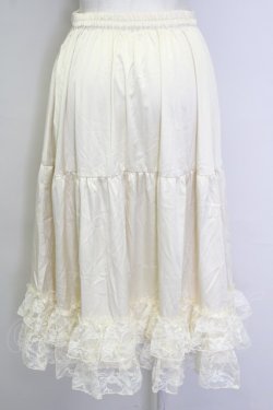 画像2: axes femme kawaii / レースフリルペチスカート  生成り T-25-09-21-026-AX-SK-SA-ZT