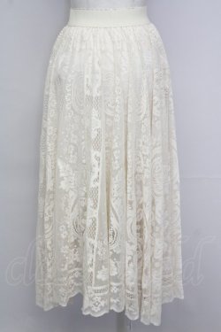画像2: axes femme / 総レーススカート  生成り T-25-09-21-027-AX-SK-SA-ZT