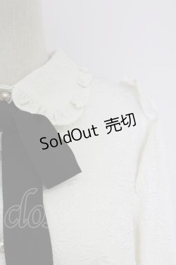 画像4: axes femme POETIQUE / バラふくれジャガード長袖ブラウス M 生成り T-25-09-21-003-AX-BL-SA-ZI