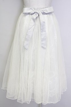 画像2: axes femme POETIQUE / レース×チュールロングスカート  アイボリー T-25-09-21-028-AX-SK-SA-ZT