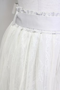 画像3: axes femme POETIQUE / レース×チュールロングスカート  アイボリー T-25-09-21-028-AX-SK-SA-ZT