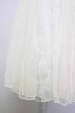 画像4: axes femme POETIQUE / レース×チュールロングスカート  アイボリー T-25-09-21-028-AX-SK-SA-ZT
