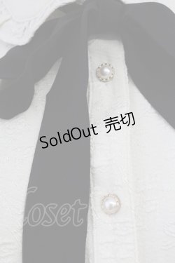 画像5: axes femme POETIQUE / バラふくれジャガード長袖ブラウス M 生成り T-25-09-21-003-AX-BL-SA-ZI