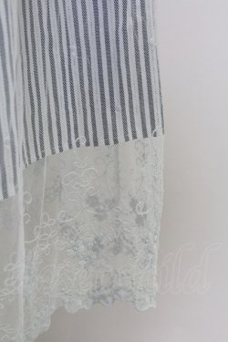 画像3: axes femme / ストライプＸレーススカート M ブルー T-25-09-21-029-AX-SK-SA-ZT