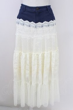画像1: axes femme / リメイク風ロングスカート M ウォッシュ T-25-09-21-030-AX-SK-SA-ZT