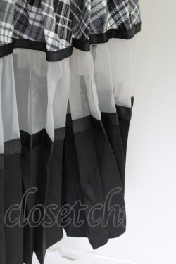 画像4: axes femme POETIQUE / チェック切替プリーツスカート  黒チェック T-25-09-21-032-AX-SK-SA-ZT