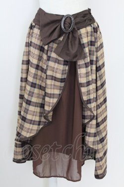 画像1: axes femme POETIQUE / リボンベルトデザインスカート  ブラウン T-25-09-21-033-AX-SK-SA-ZT