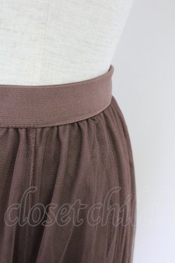 画像3: axes femme / ロングチュールスカート M ブラウン T-25-09-21-034-AX-SK-SA-ZT