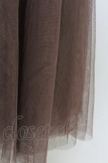 画像4: 【SALE】axes femme / ロングチュールスカート M ブラウン T-25-09-21-034-AX-SK-SA-ZT423 (4)