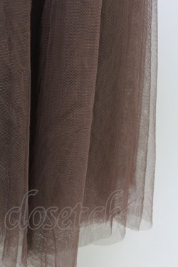 画像4: axes femme / ロングチュールスカート M ブラウン T-25-09-21-034-AX-SK-SA-ZT