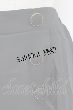 画像3: axes femme / 釦付ラッフルスカート  黒 T-25-09-21-035-AX-SK-SA-ZI