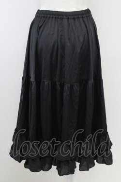 画像2: axes femme kawaii / ミディフリルペチスカート  黒 T-25-09-21-038-AX-SK-SA-ZT