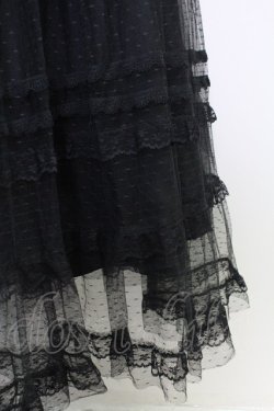 画像5: axes femme POETIQUE / ラインレースチュールスカート  黒 T-25-09-21-039-AX-SK-SA-ZT