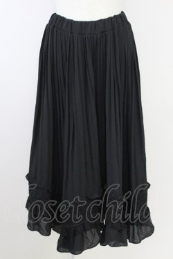 画像1: axes femme / イレヘムプリーツスカウチョ  黒 T-25-09-21-040-AX-PA-SA-ZT