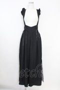 axes femme POETIQUE / レースアップサス付きパンツ M 黒 T-25-09-21-041-AX-PA-SA-ZI