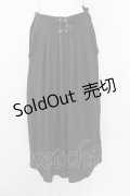axes femme / フロント編み上げワイドパンツ  黒 T-25-09-21-042-AX-PA-SA-ZI