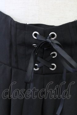 画像3: axes femme / フロント編み上げワイドパンツ  黒 T-25-09-21-042-AX-PA-SA-ZT
