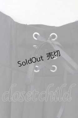 画像3: axes femme / フロント編み上げワイドパンツ  黒 T-25-09-21-042-AX-PA-SA-ZI