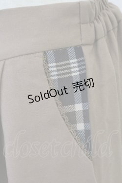 画像3: axes femme / チェック切替ワイドパンツ M キャメル T-25-09-21-043-AX-PA-SA-ZI