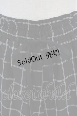 画像3: axes femme POETIQUE / 裾フリルチェックパンツ  黒Ｘ白 T-25-09-21-044-AX-PA-SA-ZI