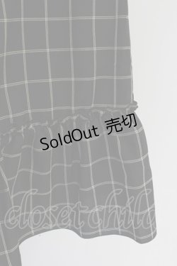 画像4: axes femme POETIQUE / 裾フリルチェックパンツ  黒Ｘ白 T-25-09-21-044-AX-PA-SA-ZI