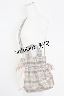 画像1: Maison de FLEUR / ベア刺繍ギャザー2WAYトートバッグ  ブラウン T-25-09-21-046-LO-BG-SA-ZI