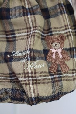 画像2: Maison de FLEUR / ベア刺繍ギャザー2WAYトートバッグ  ブラウン T-25-09-21-046-LO-BG-SA-ZT