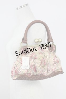 画像1: axes femme / ロゴ入り花柄ビニールBAG  ピンクＸブラウン T-25-09-21-047-AX-BG-SA-ZT