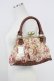画像1: axes femme / ロゴ入り花柄ビニールBAG  ピンクＸブラウン T-25-09-21-047-AX-BG-SA-ZT (1)