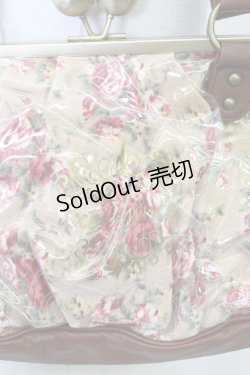 画像2: axes femme / ロゴ入り花柄ビニールBAG  ピンクＸブラウン T-25-09-21-047-AX-BG-SA-ZT
