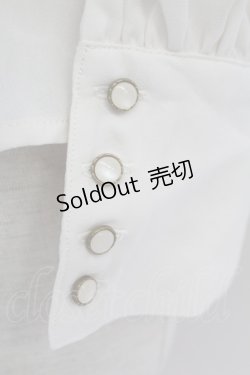 画像3: axes femme / レースケープ風リボン付きブラウス M 生成り T-25-09-21-006-AX-BL-SA-ZI