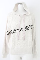 axes femme / ケーブル編みニットパーカー M ベージュ T-25-09-21-008-AX-TO-SA-ZI